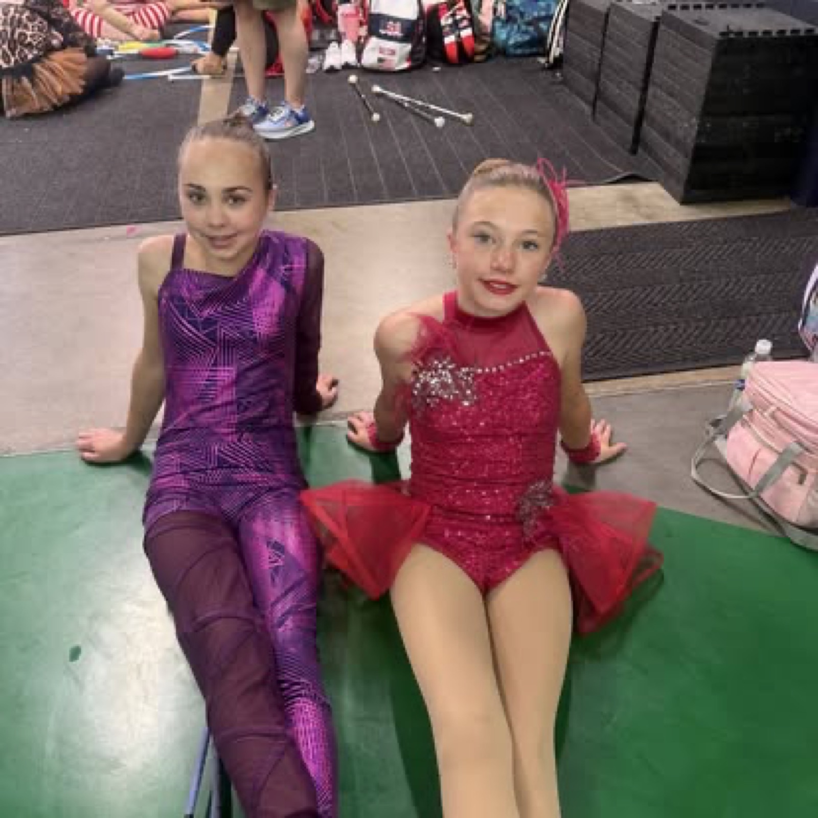 Spirit Baton teammates at a competition