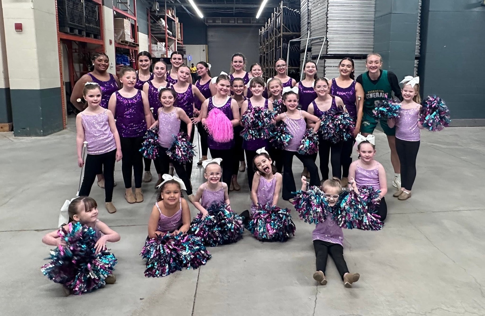 The Spirit Baton team together at a performance